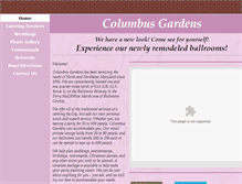 Tablet Screenshot of columbusgardens.com